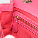 Christian Louboutin Studs Chain Shoulder Bag Enamel Pink Gold Auth bs30823-21