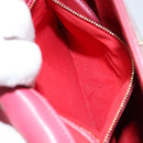 Christian Louboutin Studs Chain Shoulder Bag Enamel Pink Gold Auth bs30823-22