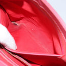 Christian Louboutin Studs Chain Shoulder Bag Enamel Pink Gold Auth bs30823-23