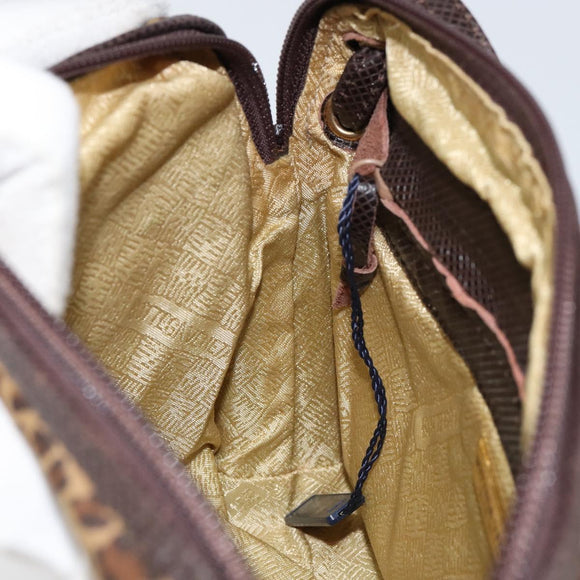 BOTTEGA VENETA Shoulder Bag Nylon Brown Auth bs30824