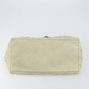 Jimmy Choo Studs Tote Bag Leather Beige Silver Auth bs30825-5