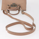 Jimmy Choo Hand Bag Leather 2way Pink Silver Auth bs30826-10