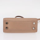 Jimmy Choo Hand Bag Leather 2way Pink Silver Auth bs30826-6