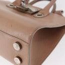 Jimmy Choo Hand Bag Leather 2way Pink Silver Auth bs30826-15