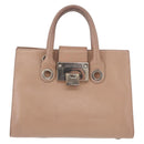 Jimmy Choo Hand Bag Leather 2way Pink Silver Auth bs30826-13