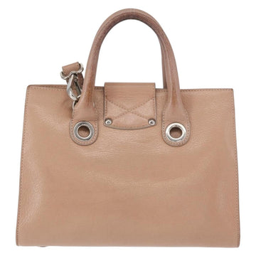 Jimmy Choo Hand Bag Leather 2way Pink Silver Auth bs30826 - 0