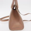 Jimmy Choo Hand Bag Leather 2way Pink Silver Auth bs30826-5