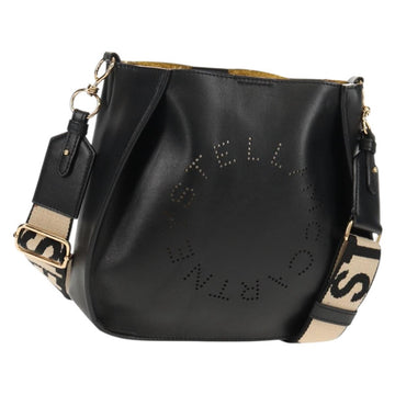 Stella MacCartney Shoulder Bag polyester Black Gold 700073 Auth bs30828