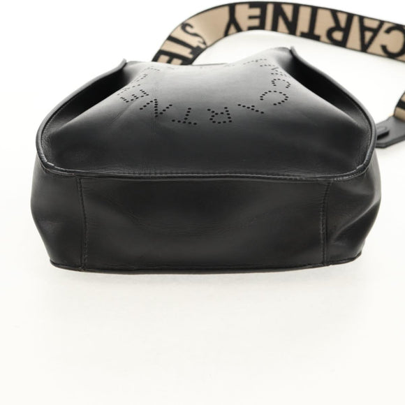 Stella MacCartney Shoulder Bag polyester Black Gold 700073 Auth bs30828