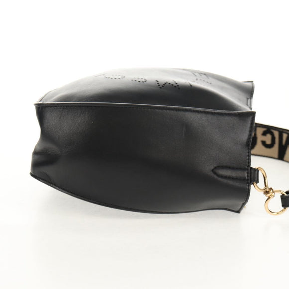 Stella MacCartney Shoulder Bag polyester Black Gold 700073 Auth bs30828