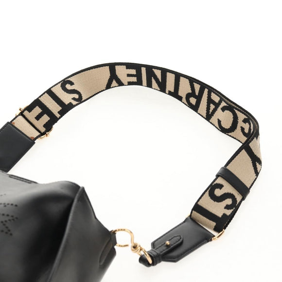 Stella MacCartney Shoulder Bag polyester Black Gold 700073 Auth bs30828