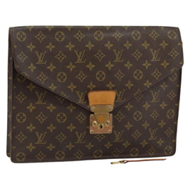 LOUIS VUITTON Monogram Porte Documents Senatur Briefcase M53335 LV Auth bs30830