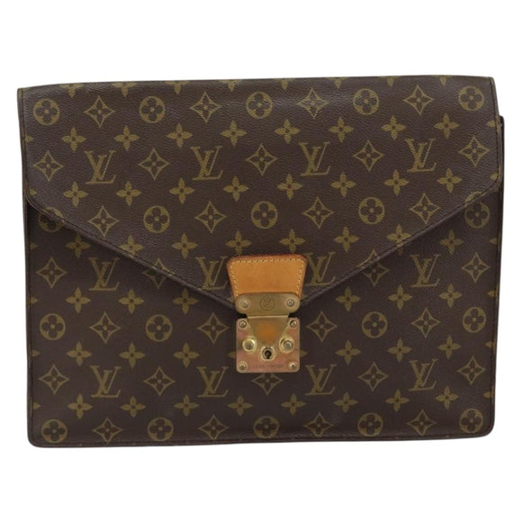 LOUIS VUITTON Monogram Porte Documents Senatur Briefcase M53335 LV Auth bs30830