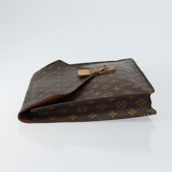 LOUIS VUITTON Monogram Porte Documents Senatur Briefcase M53335 LV Auth bs30830