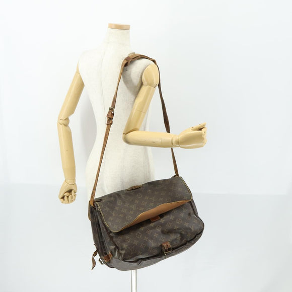 LOUIS VUITTON Monogram Saumur 35 Shoulder Bag M42254 LV Auth bs30831