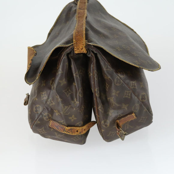 LOUIS VUITTON Monogram Saumur 35 Shoulder Bag M42254 LV Auth bs30831
