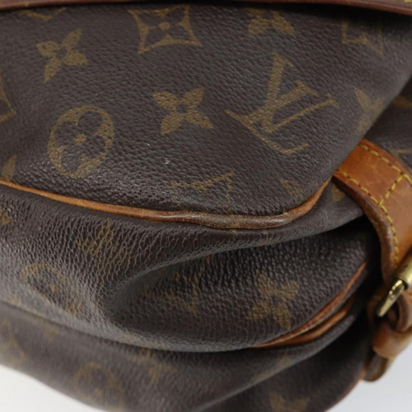 LOUIS VUITTON Monogram Saumur 30 Shoulder Bag M42256 LV Auth bs30833