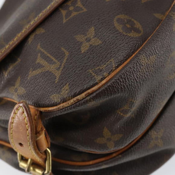 LOUIS VUITTON Monogram Saumur 30 Shoulder Bag M42256 LV Auth bs30833