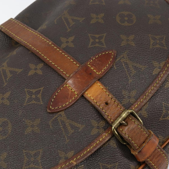 LOUIS VUITTON Monogram Saumur 30 Shoulder Bag M42256 LV Auth bs30833