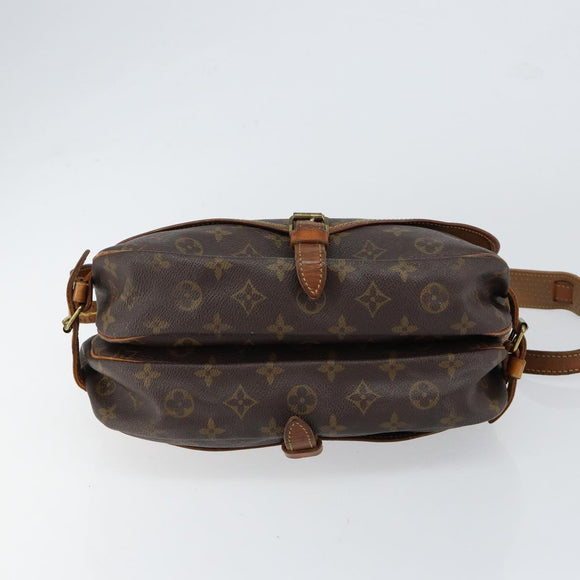 LOUIS VUITTON Monogram Saumur 30 Shoulder Bag M42256 LV Auth bs30833