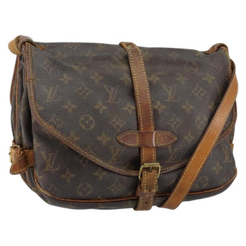LOUIS VUITTON Monogram Saumur 30 Shoulder Bag M42256 LV Auth bs30834