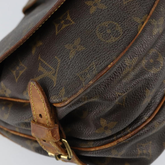 LOUIS VUITTON Monogram Saumur 30 Shoulder Bag M42256 LV Auth bs30834