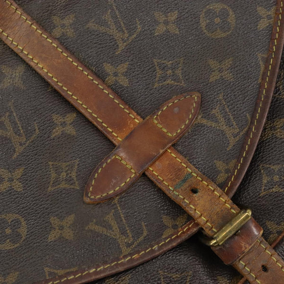LOUIS VUITTON Monogram Saumur 30 Shoulder Bag M42256 LV Auth bs30834