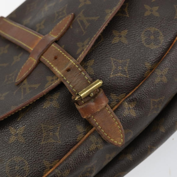 LOUIS VUITTON Monogram Saumur 30 Shoulder Bag M42256 LV Auth bs30834