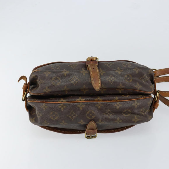 LOUIS VUITTON Monogram Saumur 30 Shoulder Bag M42256 LV Auth bs30834