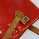 LOUIS VUITTON Monogram Vernis Houston Hand Bag Rouge M91092 LV Auth bs30835-9