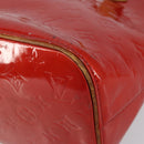 LOUIS VUITTON Monogram Vernis Houston Hand Bag Rouge M91092 LV Auth bs30835-15