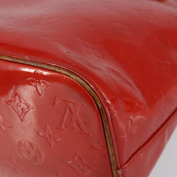 LOUIS VUITTON Monogram Vernis Houston Handtasche Rouge M91092 LV Auth bs30835
