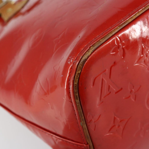 LOUIS VUITTON Monogram Vernis Houston Handtasche Rouge M91092 LV Auth bs30835