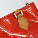 LOUIS VUITTON Monogram Vernis Houston Hand Bag Rouge M91092 LV Auth bs30835-20