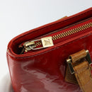 LOUIS VUITTON Monogram Vernis Houston Hand Bag Rouge M91092 LV Auth bs30835-21
