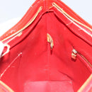 LOUIS VUITTON Monogram Vernis Houston Hand Bag Rouge M91092 LV Auth bs30835-25