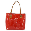 LOUIS VUITTON Monogram Vernis Houston Hand Bag Rouge M91092 LV Auth bs30835-2