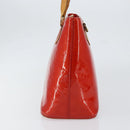 LOUIS VUITTON Monogram Vernis Houston Hand Bag Rouge M91092 LV Auth bs30835-3