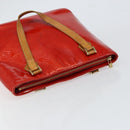 LOUIS VUITTON Monogram Vernis Houston Hand Bag Rouge M91092 LV Auth bs30835-6