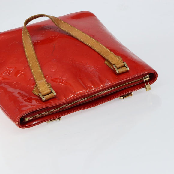 LOUIS VUITTON Monogram Vernis Houston Handtasche Rouge M91092 LV Auth bs30835
