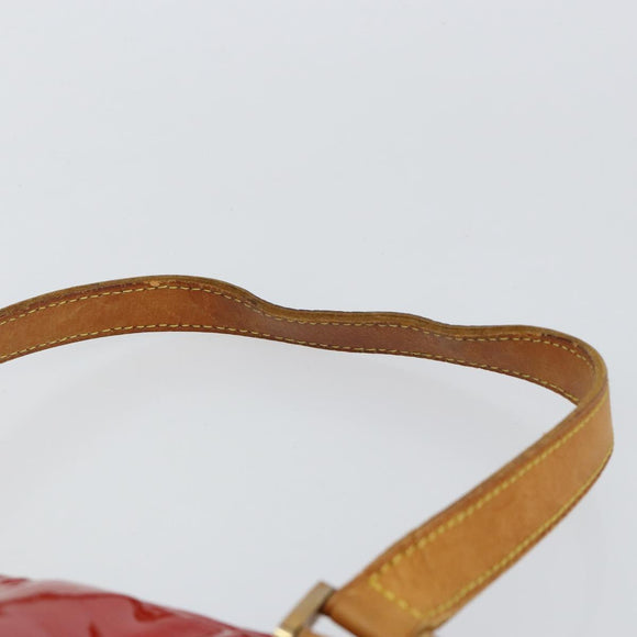 LOUIS VUITTON Monogram Vernis Houston Handtasche Rouge M91092 LV Auth bs30835