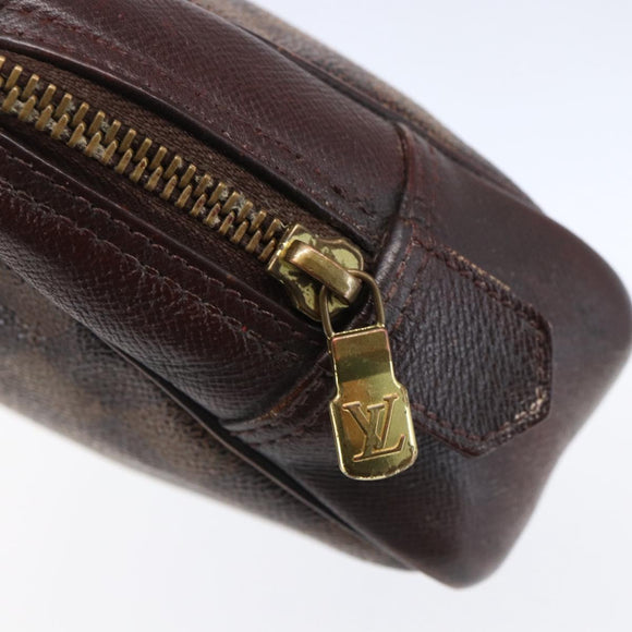 LOUIS VUITTON Damier Ebene Trousse Toilette25 Clutch Bag N47624 LV Auth bs30836
