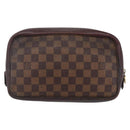 LOUIS VUITTON Damier Ebene Trousse Toilette25 Clutch Bag N47624 LV Auth bs30836-2