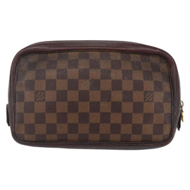 LOUIS VUITTON Damier Ebene Trousse Toilette25 Clutch Bag N47624 LV Auth bs30836 - 0
