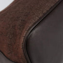 BVLGARI Logo Mania Shoulder Bag Canvas Brown Gold Auth bs30838-14