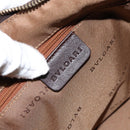 BVLGARI Logo Mania Shoulder Bag Canvas Brown Gold Auth bs30838-18