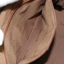 BVLGARI Logo Mania Shoulder Bag Canvas Brown Gold Auth bs30838-22