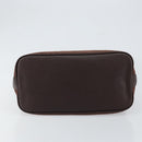 BVLGARI Logo Mania Shoulder Bag Canvas Brown Gold Auth bs30838-5