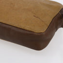 LOEWE Anagram Clutch Bag Leather Brown Gold Auth bs30839-15