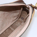 LOEWE Anagram Clutch Bag Leather Brown Gold Auth bs30839-11